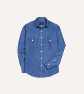 Washed Cotton Two Pocket Work Shirt