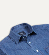 Washed Cotton Two Pocket Work Shirt