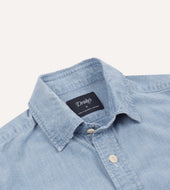 Cotton Chambray Two Pocket Work Shirt