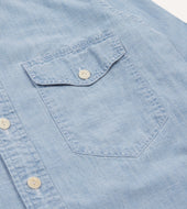 Cotton Chambray Two Pocket Work Shirt