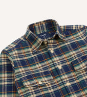 Check Cotton Two Pocket Work Shirt