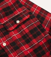 Red Check Cotton Two Pocket Work Shirt