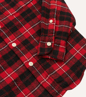 Red Check Cotton Two Pocket Work Shirt