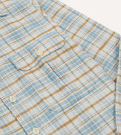 And Blue Check Cotton Two Pocket Work Shirt