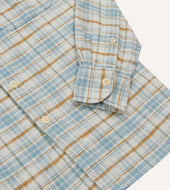 And Blue Check Cotton Two Pocket Work Shirt