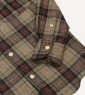 Check Wool Two Pocket Camp Collar Work Shirt