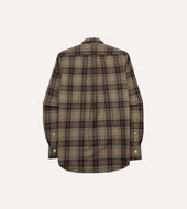 Check Wool Two Pocket Camp Collar Work Shirt
