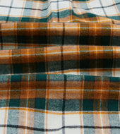 And Orange Check Cotton Two Pocket Work Shirt