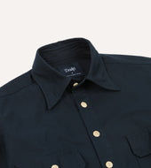 Satin Cotton Popover Work Shirt