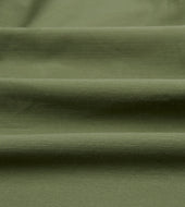 Green Satin Cotton Popover Work Shirt