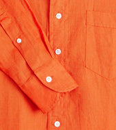 Linen Spread Collar Shirt