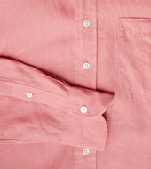 Pink Linen Spread Collar Shirt