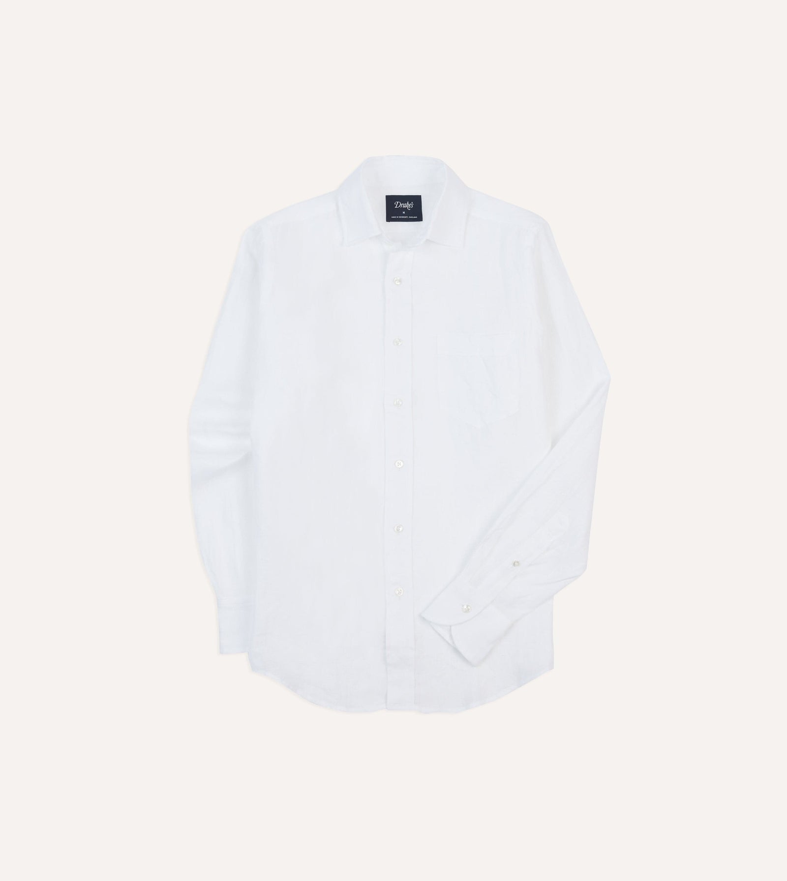 Linen Spread Collar Shirt