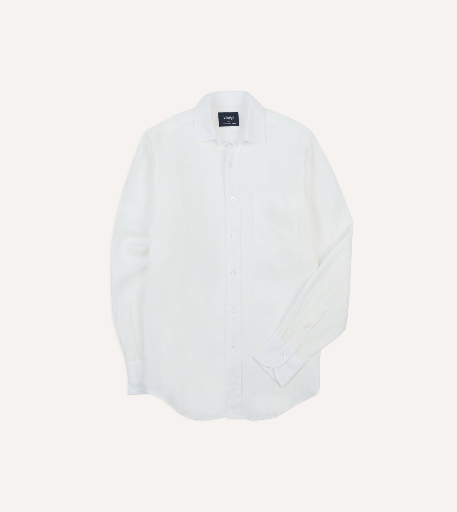 Linen Spread Collar Shirt