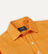 Linen Spread Collar Shirt
