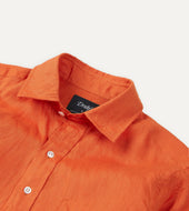 Linen Spread Collar Shirt