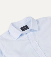 Light Linen Spread Collar Shirt