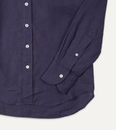 Washed Linen Spread Collar Shirt
