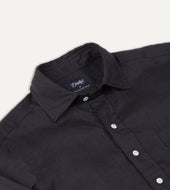Linen Spread Collar Shirt