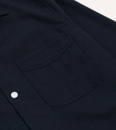 Wool Four Pocket Camp Collar Work Shirt