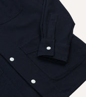Wool Four Pocket Camp Collar Work Shirt