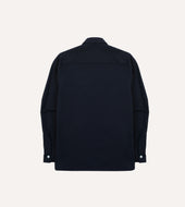 Wool Four Pocket Camp Collar Work Shirt