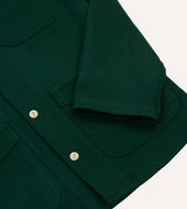 Wool Four Pocket Camp Collar Work Shirt