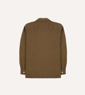 Linen Four Pocket Camp Collar Work Shirt