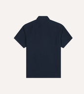 Cotton Linen Camp Collar Three Pocket Short Sleeve Shirt