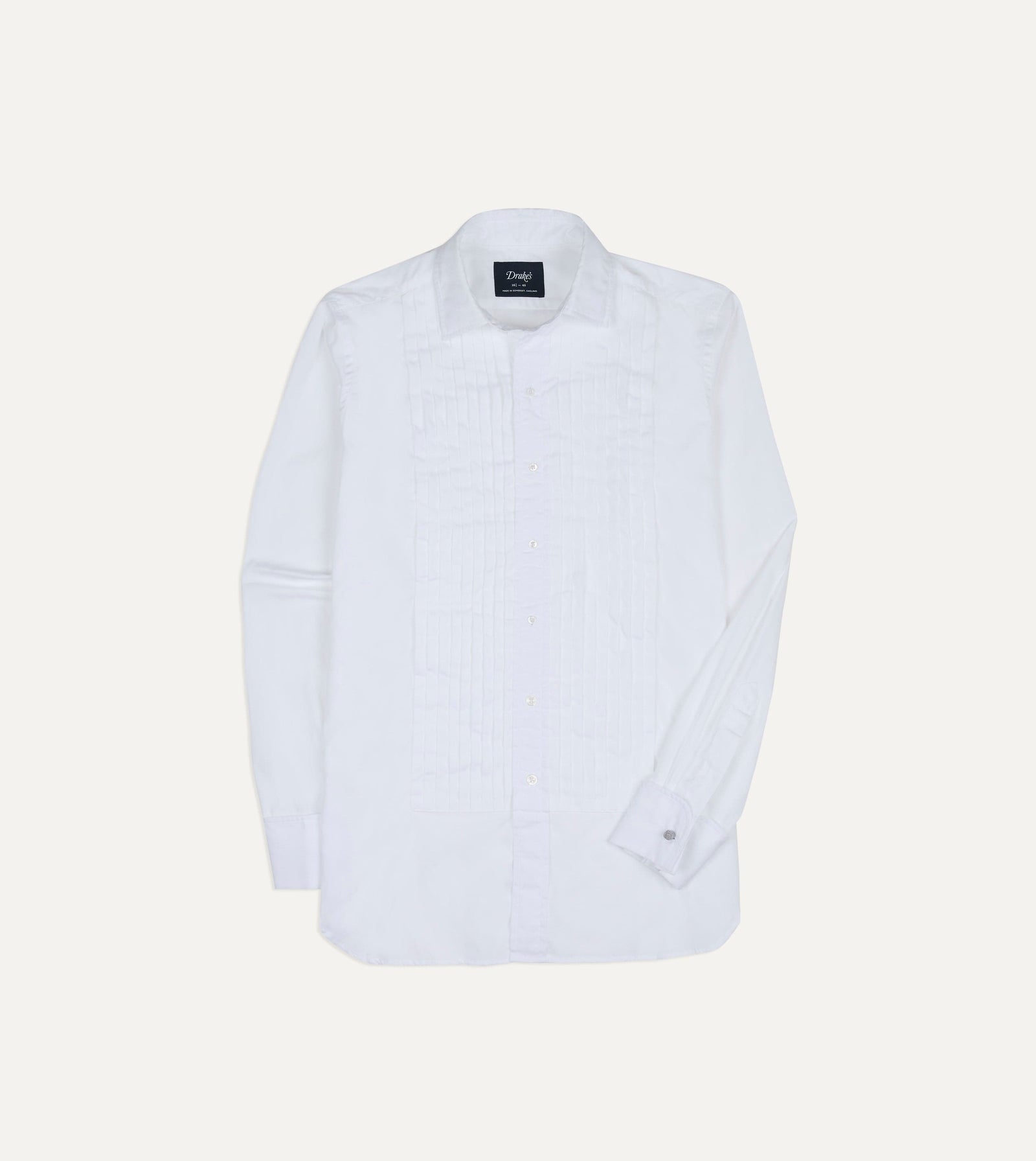 Cotton Pleated Bib Front Dinner Shirt