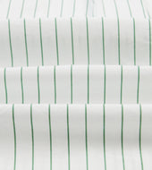 Green Pencil Stripe Cotton Long Point Collar Shirt
