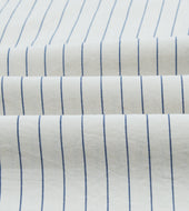 Pencil Stripe Selvedge Cotton Long Point Collar Shirt