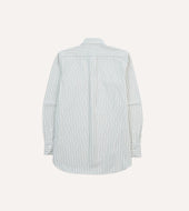 Pencil Stripe Selvedge Cotton Long Point Collar Shirt
