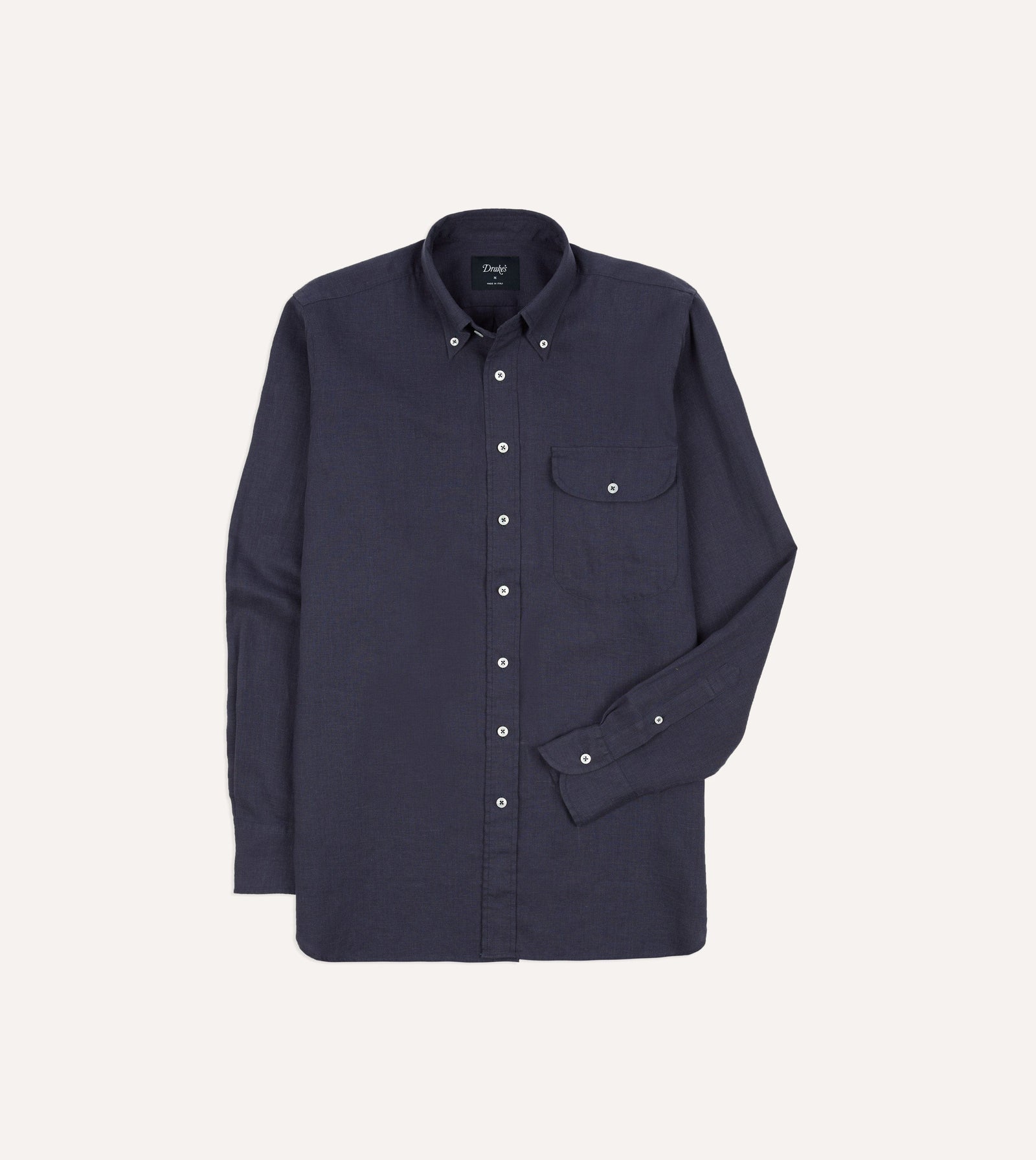 Linen Button Down Collar Shirt