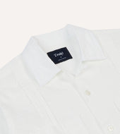 Cotton Linen Short Sleeve Cuban Shirt