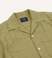 Cotton Linen Crepe Cuban Shirt