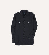Linen Pintuck Military Shirt