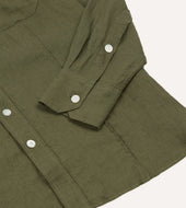 Linen Pintuck Military Shirt