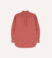 Pink Linen Pintuck Military Shirt