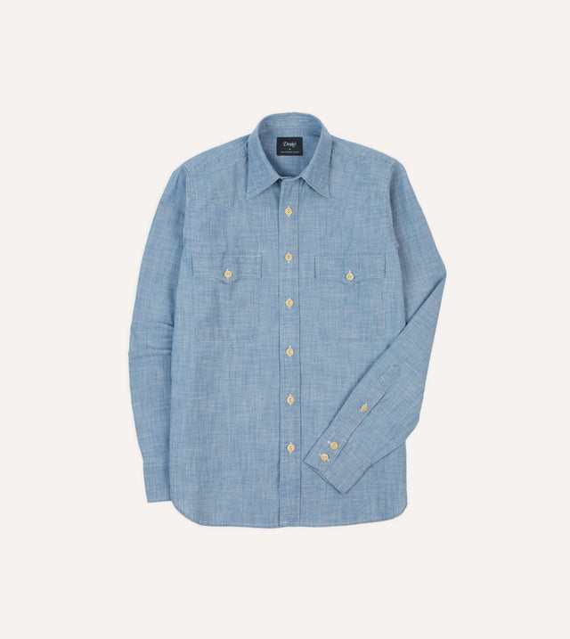 Chambray Two-Pocket Western Shirt