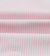 Pink Ticking Stripe Cotton Oxford Long Point Collar Western Shirt