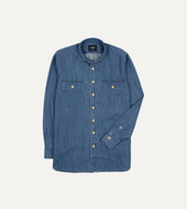 Wash Denim Club Collar Work Shirt
