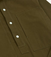 Cotton Mandarin Collar Popover Shirt