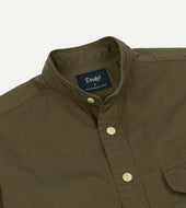 Cotton Mandarin Collar Shirt