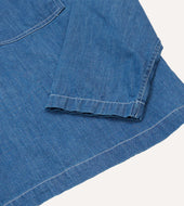 Denim Spread Collar Popover Shirt
