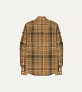 Check Linen Mandarin Collar Popover Shirt