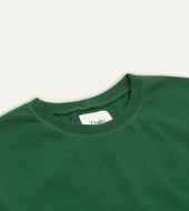 Green Cotton Crew Neck Hiking T Shirt