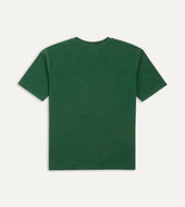 Green Cotton Crew Neck Hiking T Shirt