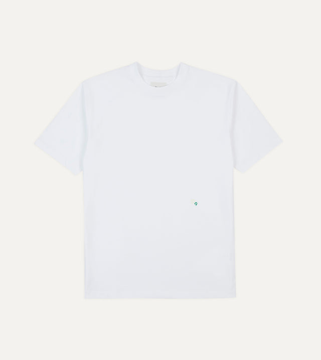 White Horseshoe Embroidered Crew Neck Hiking T-Shirt