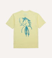 Yellow Horse Print Short-Sleeve Hiking T-Shirt